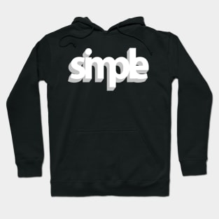 Simple (3D white) Hoodie